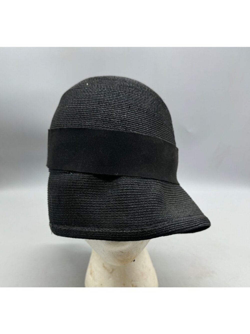 Vintage Stetson 5th Ave John B comp Women' s Black Cloche Hat Blend band READ